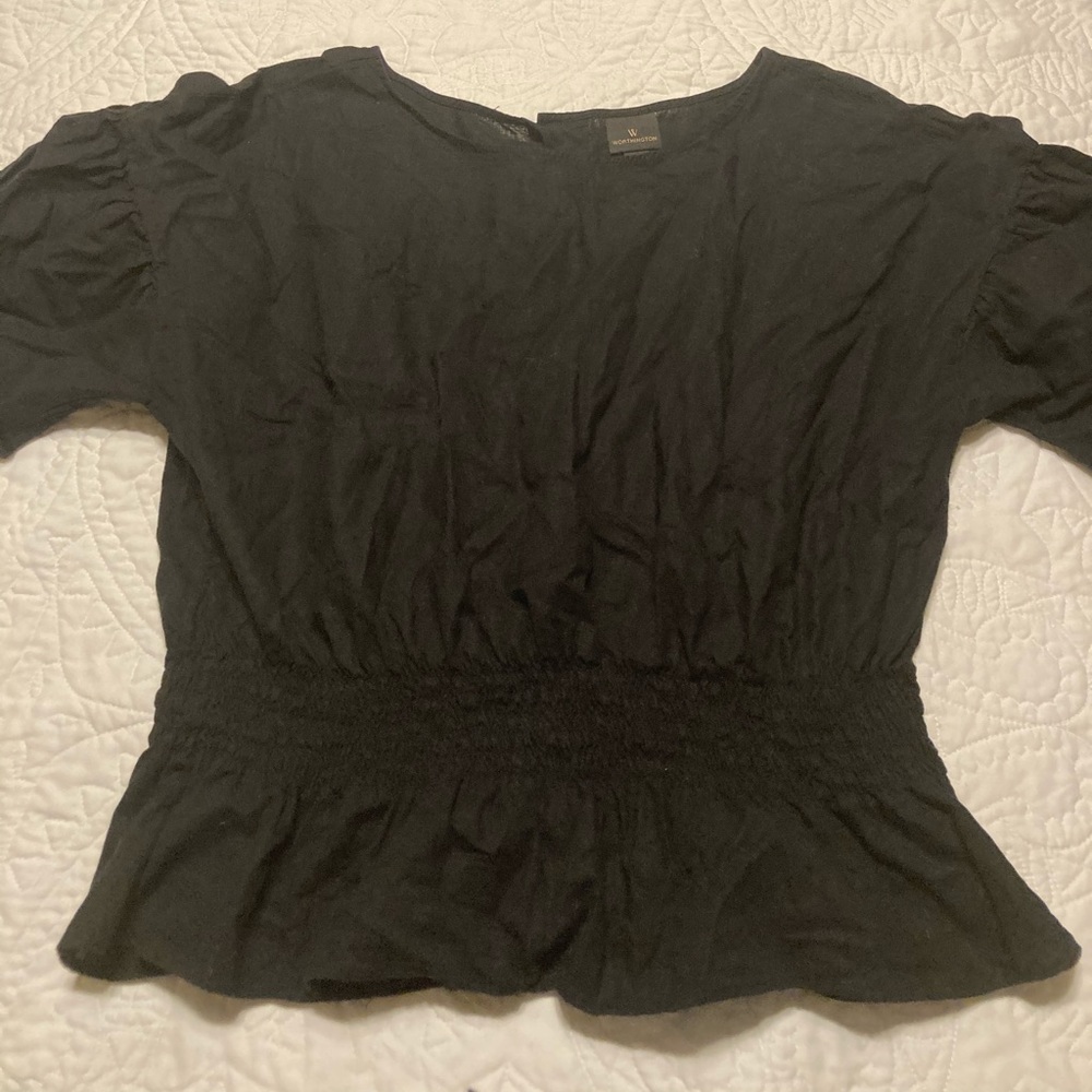 Black Linen Top